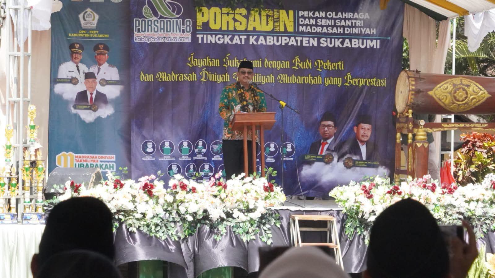 890 Santri Ikuti Kompetisi PORSADIN Ke 8 Tingkat Kabupaten Sukabumi, Bupati Sukabumi ” Momentum Penting Dalam Syiar Islam”